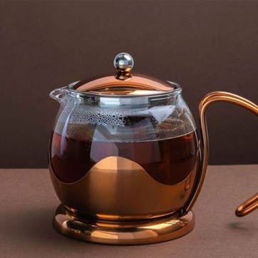 Izmir La Cafetière Glass Infuser Teapot, Four Cup