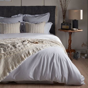 Vivienne Cotton Quilted Throw, 230 x 260cm, Natural