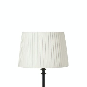 Pleated Linen Lampshade, 35cm, Off-White