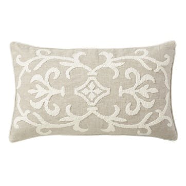 Gawain Cushion Cover, Small, Natural/Off-White