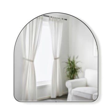 Hubba Arched Mirror 87 x 92cm, Titanium