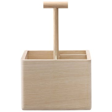 Dine Oak Cutlery Holder H29cm, Oak