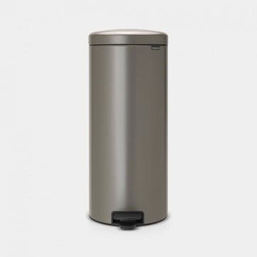 NewIcon Pedal Bin, 30L, Platinum