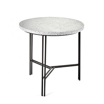 Metal, Extra Small Marble Table, Black and White
