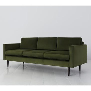 Model 01 3 Seater Velvet Sofa, Vine