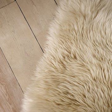 Sheepskin Rug W60cm x L90cm, Natural