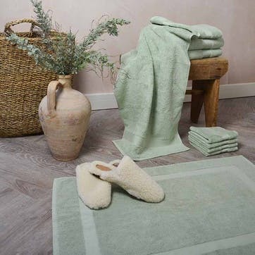 Organic 600gsm The Hand Towel 50 x 90cm, Sage Green