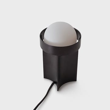 Small Loop Table Lamp with Sphere III, Dark Grey