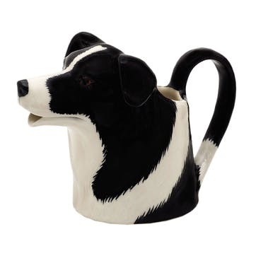 Border Collie Medium Water Jug H10.5cm Black/White