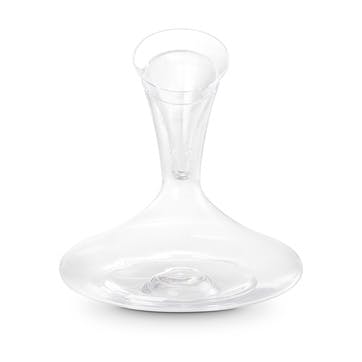 BordeauxWare 50 oz Glass Large Slanted Wine Decanter - Hand-Blown, Crystal  - 8 3/4 x 8 3/4 x 10 1/4 - 1 count box