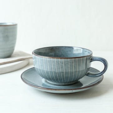 Nordic Sea Tea Cup & Saucer 250ml, Blue