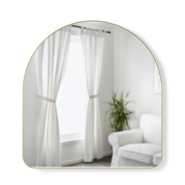 Hubba Arched Mirror 87 x 92cm, Brass