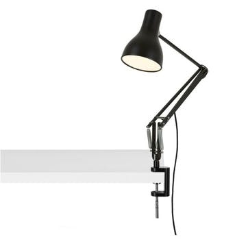 Type 75 Lamp with Desk Clamp, Jet Black