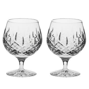 Pair of brandy glasses, Royal Scot Crystal, London