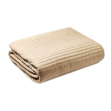 Quilted Lines Bedspread 220X230, Natural