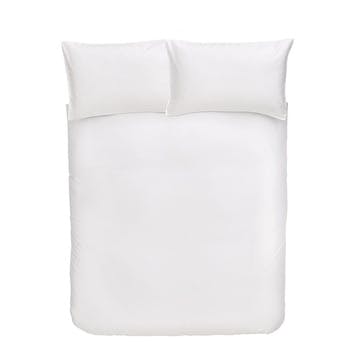 400Tc Cotton Sateen King Duvet Set, White