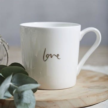Other Pottery Love Mug H9cm x D9cm, White