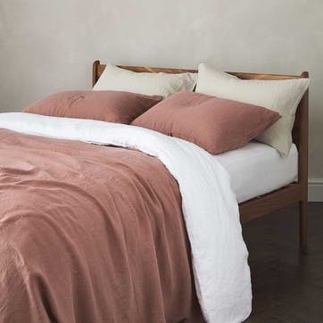 Linen Pair of Standard Pillowcases, Rust