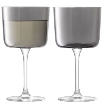 Lunar Set of 2 Wine Glasses 250ml, Lunar Grey