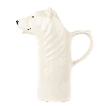 Polar Bear Water Jug H26cm White