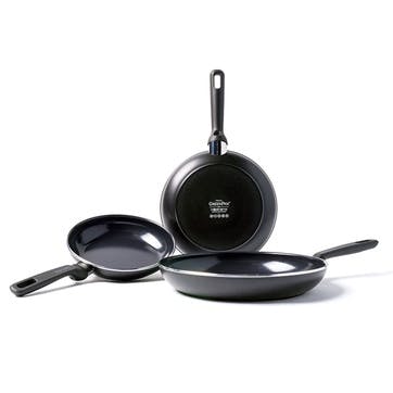 Memphis Non-Stick Frying Pan Set, Black