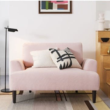 Model 05 Linen Love Seat, Pink