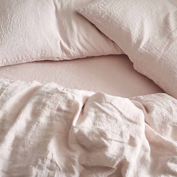 Linen Pair of Standard Pillowcases, Rose