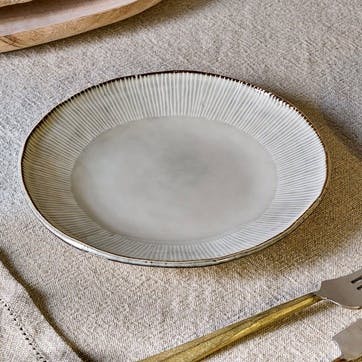 Malia Side Plate D22.5cm, Cream