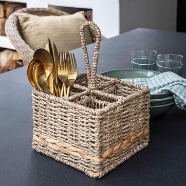 Bayford Woven Cutlery Caddy, Natural