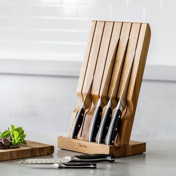 Professional 7 Piece Knife Block Set, Oak