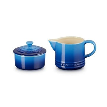 Stoneware Milk & Sugar Set, Azure