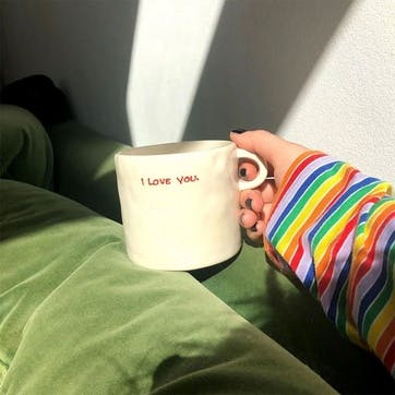 I Love You Mug 500ml, Red