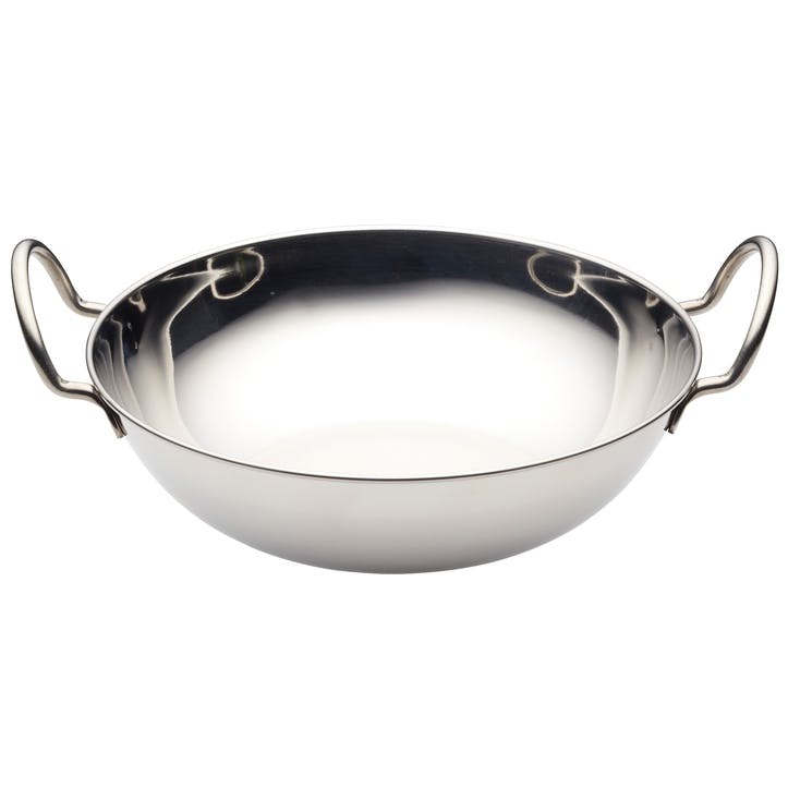 Indian Stainless Steel Balti Dish, Large