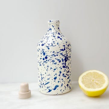 Splatter  Ceramic Bottle 750ml, Blueberry