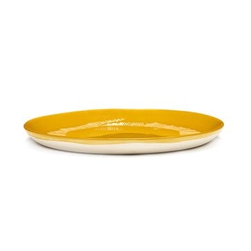 Ottolenghi, Set of 2 Medium Plates, Yellow and White