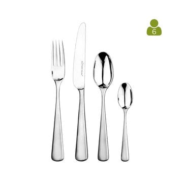 Mahogany Satin 24 Piece Cutlery Set