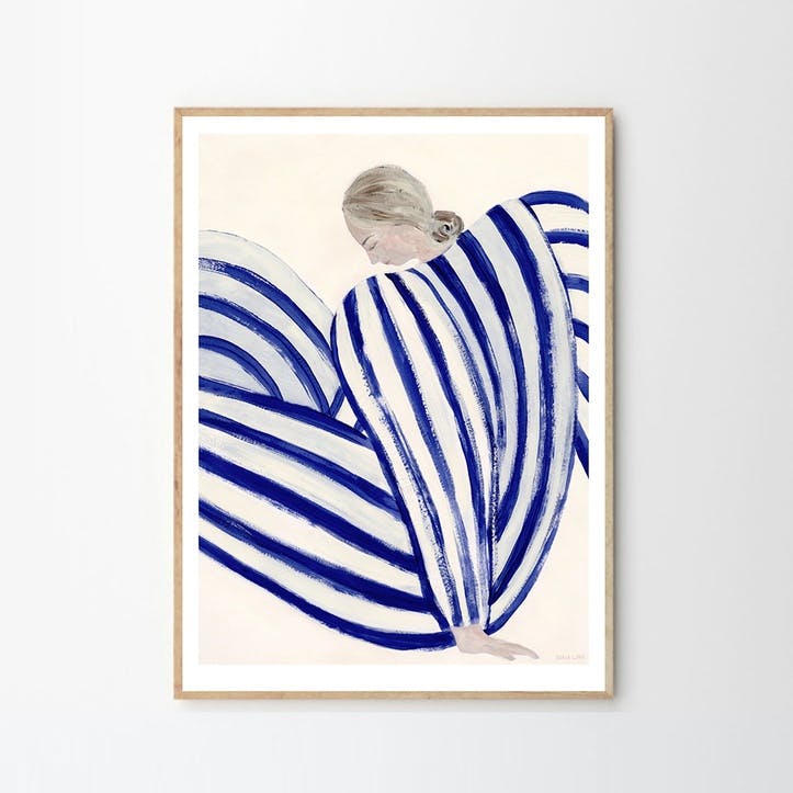 Blue Stripe At Concorde, Sofia Lind Art Print