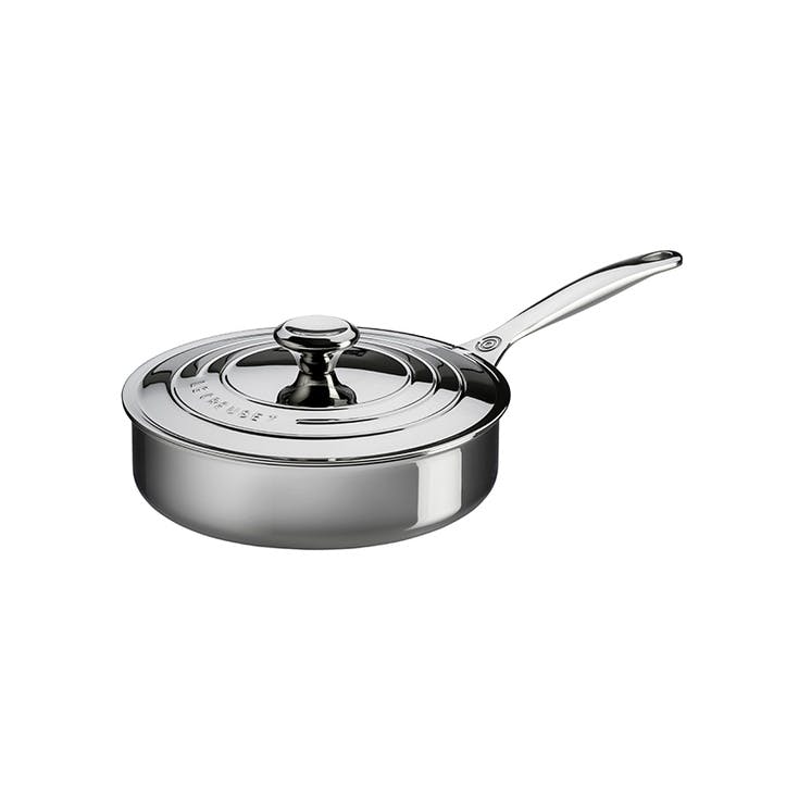 Signature Stainless Steel Saute Pan with Lid - 24cm