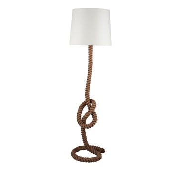 Knotted Rope and Jute Floor Lamp