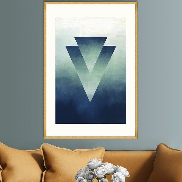 Abstract Ombre II, Gold Framed Print, 70 x 100cm