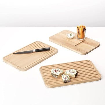 Set of 3 chopping boards, H6 x W40 x D25cm, Brabantia, brown