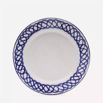 Blue Chain Dinner Plate Set of 2, D26cm, Blue