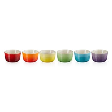 Rainbow Set of 6 Mini Ramekins