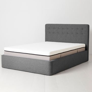 Bed 01 Linen Double Frame, Stone