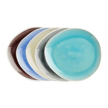 Vie Naturelle Medium Plate, W19.5cm x D16.3cm, Turquoise