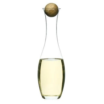 Wine/Water Carafe With Oak Stopper - 1L