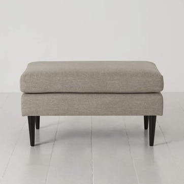 Model 02 Linen Ottoman, Pumice