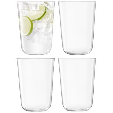 Arc Tumblers Set of 4 550ml, Clear