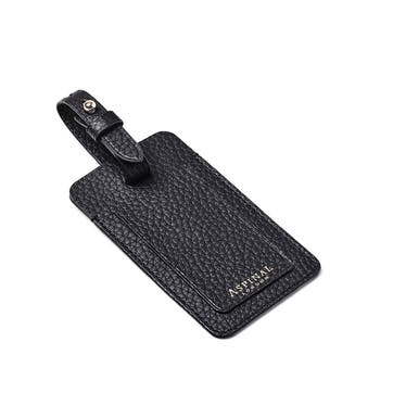 Luggage Tag H11.5 x W6.5cm, Black Pebble