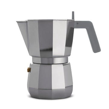 Moka 6 Cup Espresso Maker H18cm, Silver